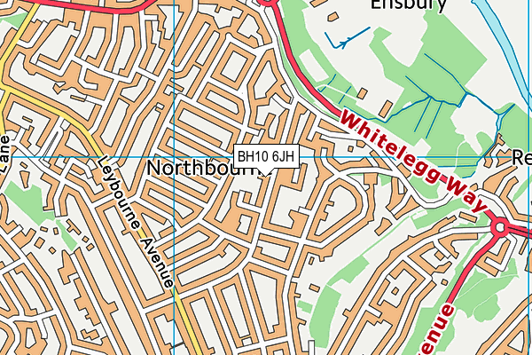 BH10 6JH map - OS VectorMap District (Ordnance Survey)