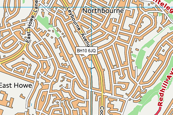 BH10 6JQ map - OS VectorMap District (Ordnance Survey) BH10 6JQ map - OS VectorMap District (Ordnance Survey)