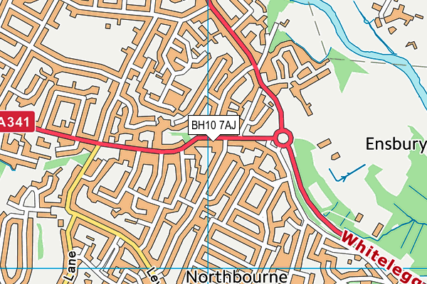 BH10 7AJ map - OS VectorMap District (Ordnance Survey) BH10 7AJ map - OS VectorMap District (Ordnance Survey)