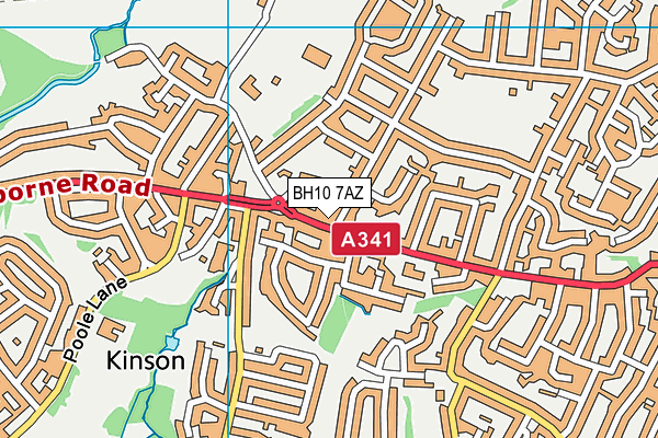 BH10 7AZ map - OS VectorMap District (Ordnance Survey) BH10 7AZ map - OS VectorMap District (Ordnance Survey)