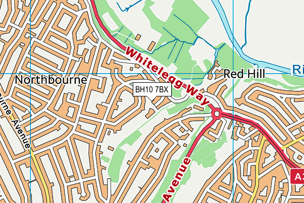 BH10 7BX map - OS VectorMap District (Ordnance Survey)