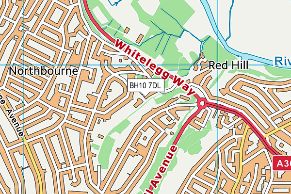 BH10 7DL map - OS VectorMap District (Ordnance Survey)