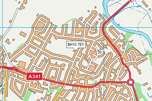 BH10 7EY map - OS VectorMap District (Ordnance Survey) BH10 7EY map - OS VectorMap District (Ordnance Survey)