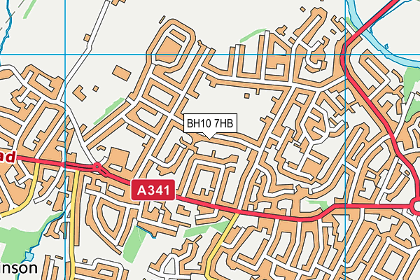 BH10 7HB map - OS VectorMap District (Ordnance Survey) BH10 7HB map - OS VectorMap District (Ordnance Survey)