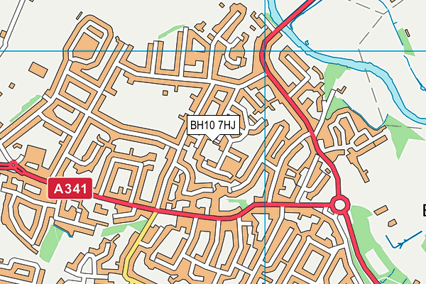 BH10 7HJ map - OS VectorMap District (Ordnance Survey) BH10 7HJ map - OS VectorMap District (Ordnance Survey)