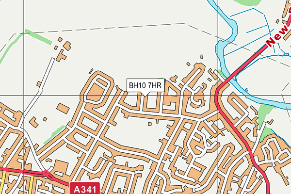 BH10 7HR map - OS VectorMap District (Ordnance Survey) BH10 7HR map - OS VectorMap District (Ordnance Survey)