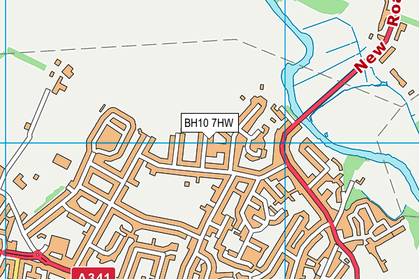 BH10 7HW map - OS VectorMap District (Ordnance Survey) BH10 7HW map - OS VectorMap District (Ordnance Survey)