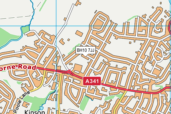 BH10 7JJ map - OS VectorMap District (Ordnance Survey) BH10 7JJ map - OS VectorMap District (Ordnance Survey)