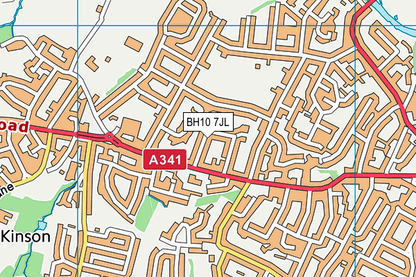 BH10 7JL map - OS VectorMap District (Ordnance Survey)