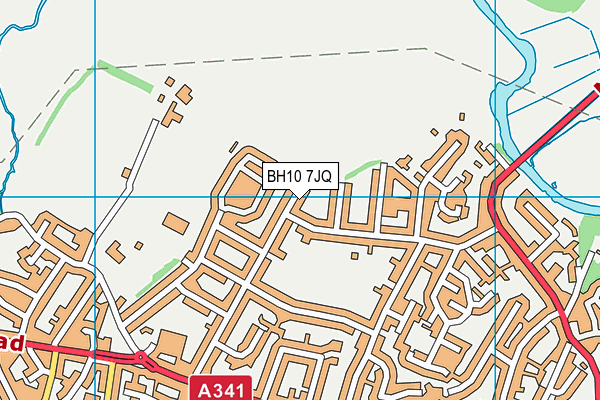 BH10 7JQ map - OS VectorMap District (Ordnance Survey) BH10 7JQ map - OS VectorMap District (Ordnance Survey)