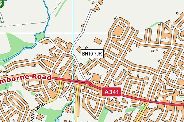 BH10 7JR map - OS VectorMap District (Ordnance Survey) BH10 7JR map - OS VectorMap District (Ordnance Survey)