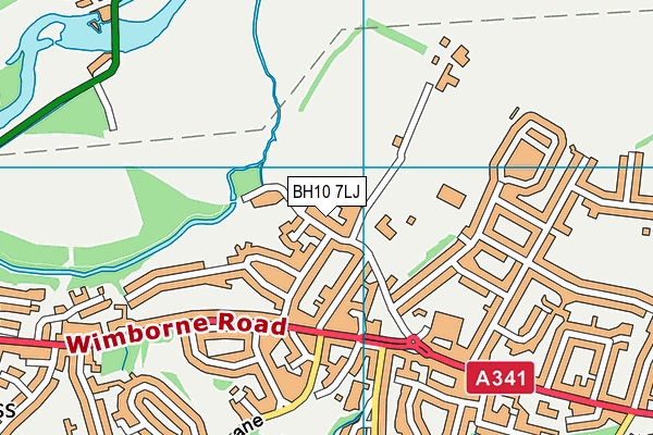 BH10 7LJ map - OS VectorMap District (Ordnance Survey) BH10 7LJ map - OS VectorMap District (Ordnance Survey)