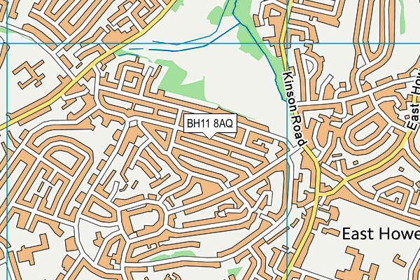 BH11 8AQ map - OS VectorMap District (Ordnance Survey) BH11 8AQ map - OS VectorMap District (Ordnance Survey)