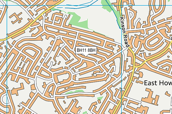 BH11 8BH map - OS VectorMap District (Ordnance Survey)