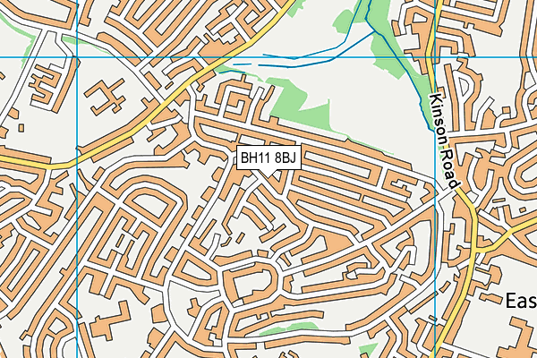 BH11 8BJ map - OS VectorMap District (Ordnance Survey) BH11 8BJ map - OS VectorMap District (Ordnance Survey)