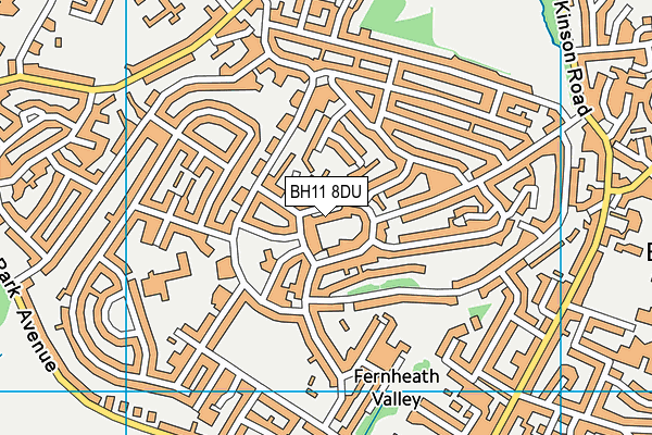 BH11 8DU map - OS VectorMap District (Ordnance Survey) BH11 8DU map - OS VectorMap District (Ordnance Survey)