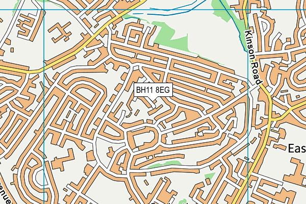 BH11 8EG map - OS VectorMap District (Ordnance Survey) BH11 8EG map - OS VectorMap District (Ordnance Survey)