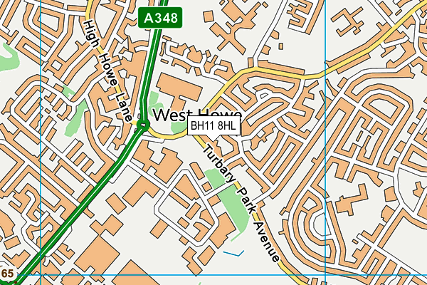 BH11 8HL map - OS VectorMap District (Ordnance Survey) BH11 8HL map - OS VectorMap District (Ordnance Survey)