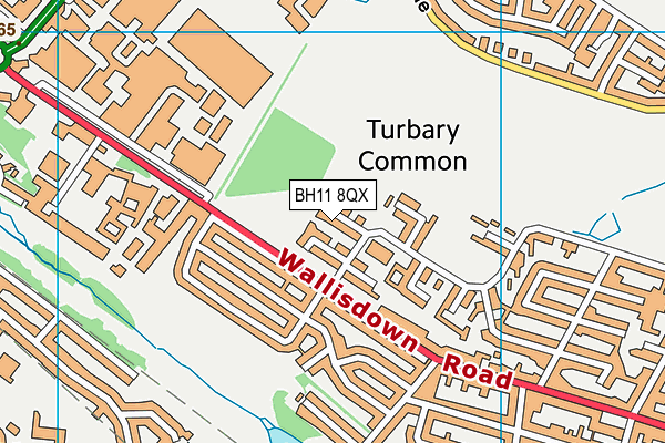 BH11 8QX map - OS VectorMap District (Ordnance Survey) BH11 8QX map - OS VectorMap District (Ordnance Survey)