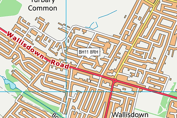 BH11 8RH map - OS VectorMap District (Ordnance Survey) BH11 8RH map - OS VectorMap District (Ordnance Survey)