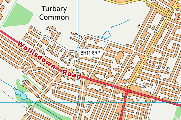 BH11 8RP map - OS VectorMap District (Ordnance Survey) BH11 8RP map - OS VectorMap District (Ordnance Survey)