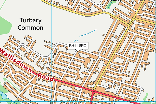 BH11 8RQ map - OS VectorMap District (Ordnance Survey) BH11 8RQ map - OS VectorMap District (Ordnance Survey)