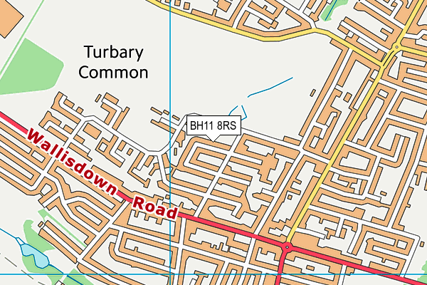 BH11 8RS map - OS VectorMap District (Ordnance Survey) BH11 8RS map - OS VectorMap District (Ordnance Survey)