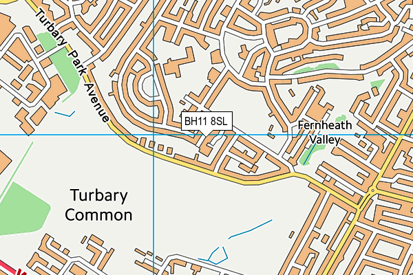 BH11 8SL map - OS VectorMap District (Ordnance Survey) BH11 8SL map - OS VectorMap District (Ordnance Survey)