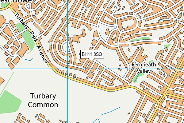 BH11 8SQ map - OS VectorMap District (Ordnance Survey) BH11 8SQ map - OS VectorMap District (Ordnance Survey)