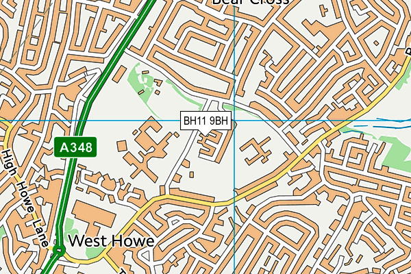 BH11 9BH map - OS VectorMap District (Ordnance Survey) BH11 9BH map - OS VectorMap District (Ordnance Survey)
