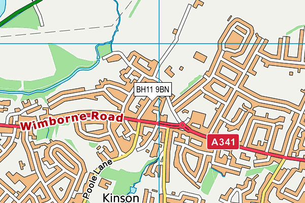 BH11 9BN map - OS VectorMap District (Ordnance Survey) BH11 9BN map - OS VectorMap District (Ordnance Survey)