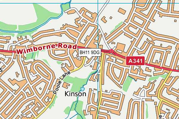 BH11 9DG map - OS VectorMap District (Ordnance Survey) BH11 9DG map - OS VectorMap District (Ordnance Survey)