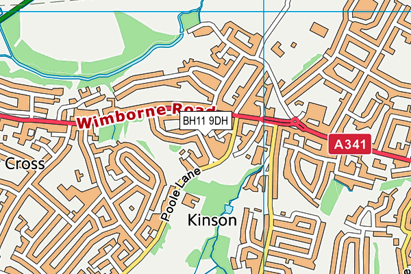BH11 9DH map - OS VectorMap District (Ordnance Survey) BH11 9DH map - OS VectorMap District (Ordnance Survey)