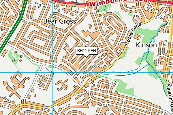 BH11 9EN map - OS VectorMap District (Ordnance Survey) BH11 9EN map - OS VectorMap District (Ordnance Survey)