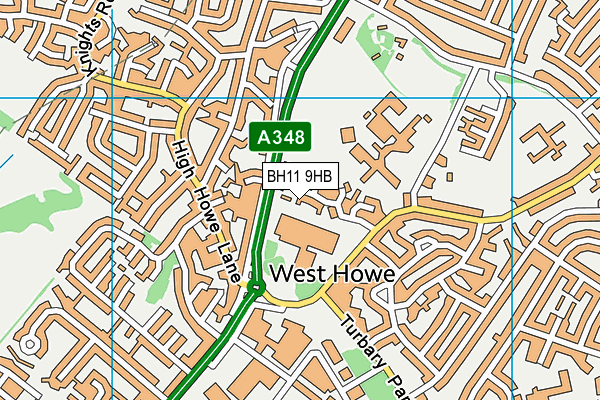 BH11 9HB map - OS VectorMap District (Ordnance Survey) BH11 9HB map - OS VectorMap District (Ordnance Survey)