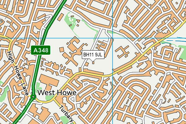 BH11 9JL map - OS VectorMap District (Ordnance Survey) BH11 9JL map - OS VectorMap District (Ordnance Survey)