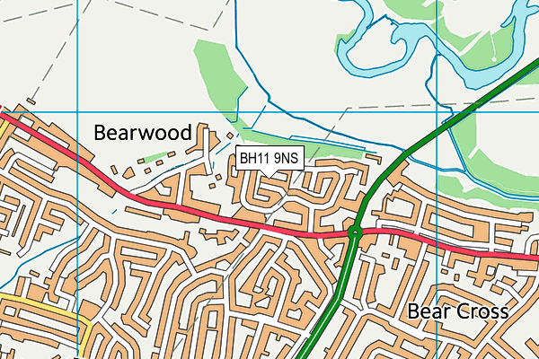 BH11 9NS map - OS VectorMap District (Ordnance Survey) BH11 9NS map - OS VectorMap District (Ordnance Survey)