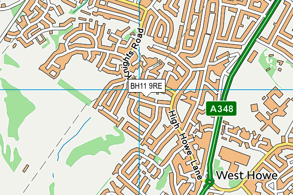 BH11 9RE map - OS VectorMap District (Ordnance Survey) BH11 9RE map - OS VectorMap District (Ordnance Survey)