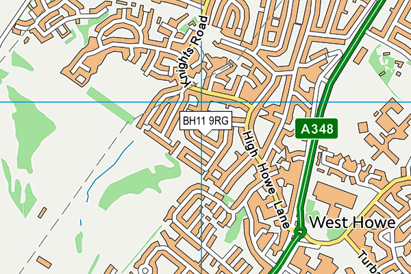 BH11 9RG map - OS VectorMap District (Ordnance Survey) BH11 9RG map - OS VectorMap District (Ordnance Survey)