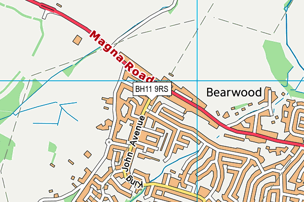 BH11 9RS map - OS VectorMap District (Ordnance Survey) BH11 9RS map - OS VectorMap District (Ordnance Survey)