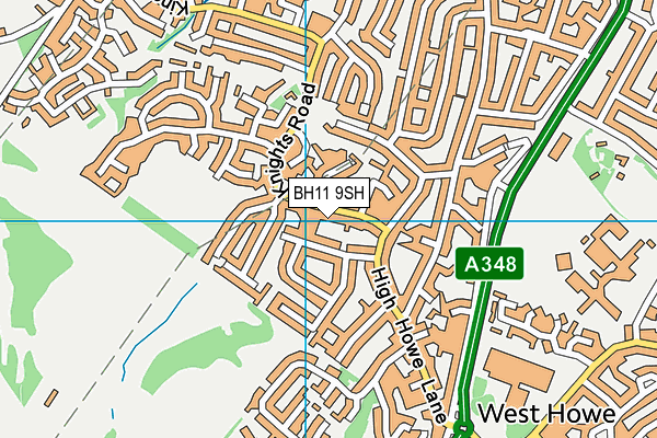 BH11 9SH map - OS VectorMap District (Ordnance Survey) BH11 9SH map - OS VectorMap District (Ordnance Survey)