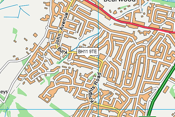 BH11 9TE map - OS VectorMap District (Ordnance Survey) BH11 9TE map - OS VectorMap District (Ordnance Survey)