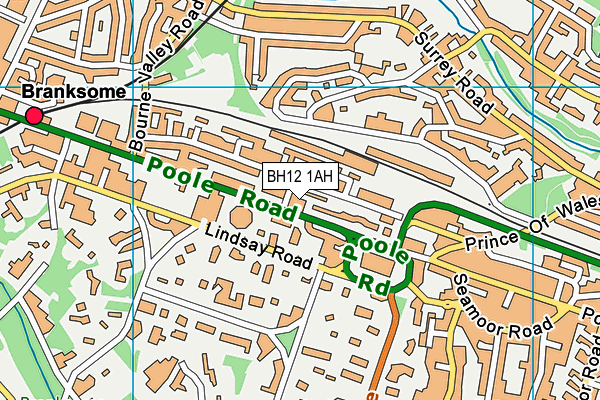 BH12 1AH map - OS VectorMap District (Ordnance Survey) BH12 1AH map - OS VectorMap District (Ordnance Survey)