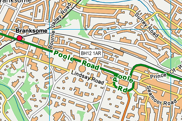 BH12 1AR map - OS VectorMap District (Ordnance Survey) BH12 1AR map - OS VectorMap District (Ordnance Survey)