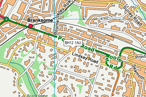BH12 1AU map - OS VectorMap District (Ordnance Survey) BH12 1AU map - OS VectorMap District (Ordnance Survey)