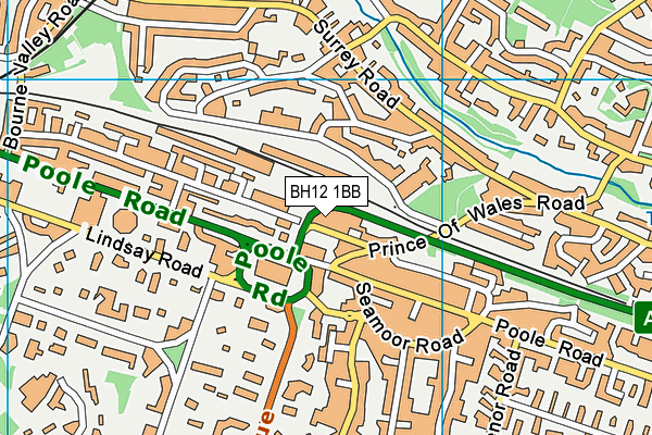 BH12 1BB map - OS VectorMap District (Ordnance Survey) BH12 1BB map - OS VectorMap District (Ordnance Survey)