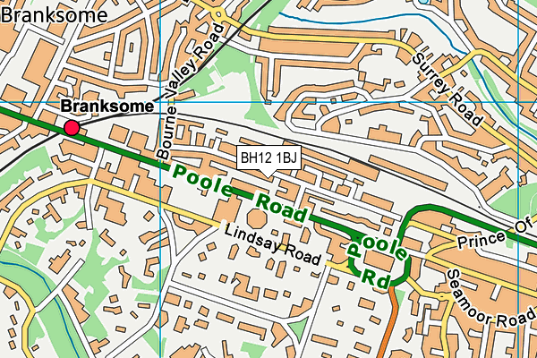 BH12 1BJ map - OS VectorMap District (Ordnance Survey)