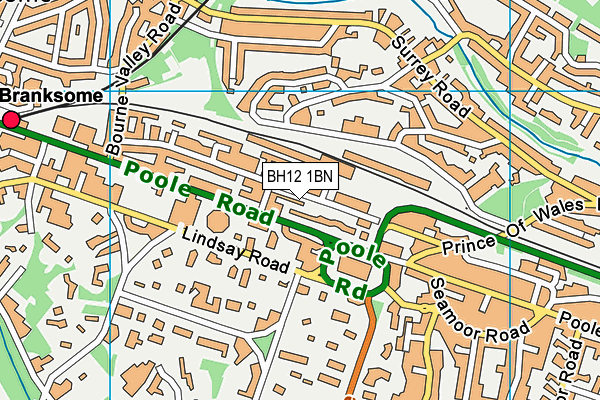 BH12 1BN map - OS VectorMap District (Ordnance Survey) BH12 1BN map - OS VectorMap District (Ordnance Survey)