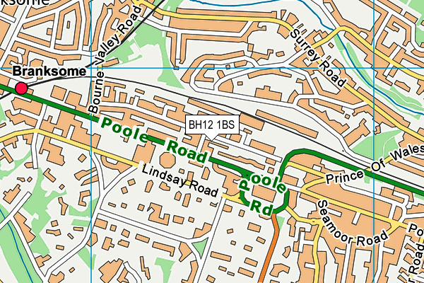 BH12 1BS map - OS VectorMap District (Ordnance Survey) BH12 1BS map - OS VectorMap District (Ordnance Survey)