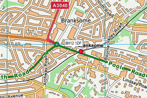 BH12 1DF map - OS VectorMap District (Ordnance Survey) BH12 1DF map - OS VectorMap District (Ordnance Survey)